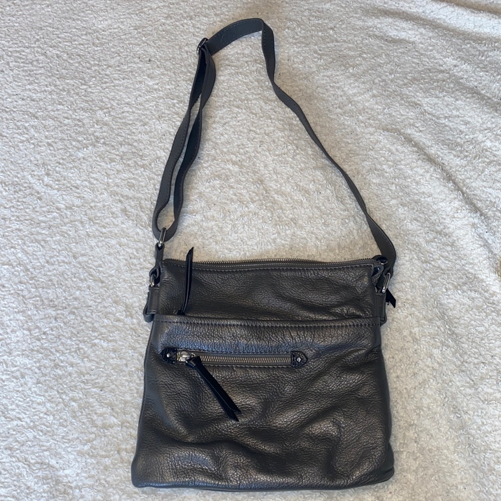 Vintage DANIER Black Leather Crossbody Bag